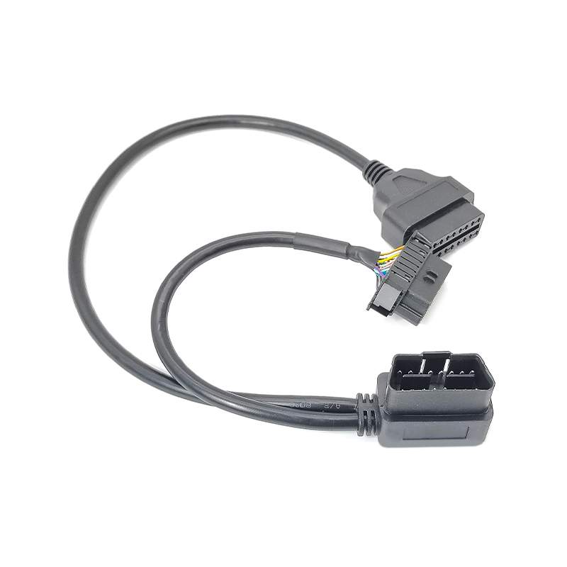 Automobile OBD2 Male To Dual Female Extension Cable For BMW OBD Extension Cable 16Pin 20Cm