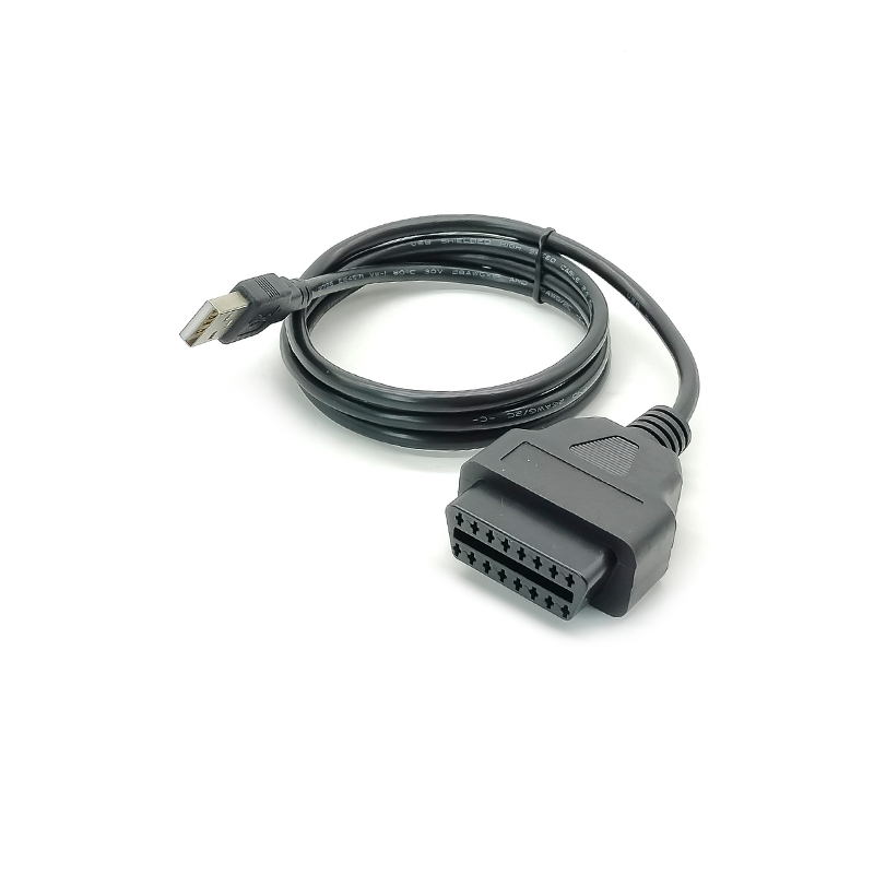 OBD2 Female To Usb2.0 Male Extension Cable Automobile OBD Gps Cable 1M