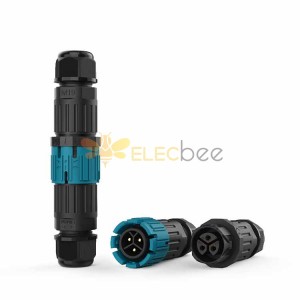 EW-M19 Macho Fêmea Tira de Led À Prova D' Água 3 Pinos Mini Porcas de Fio Conector de Cabo Elétrico Butt Plug (Para Cabo 3.5-6.5/5-8/7-10Mm)