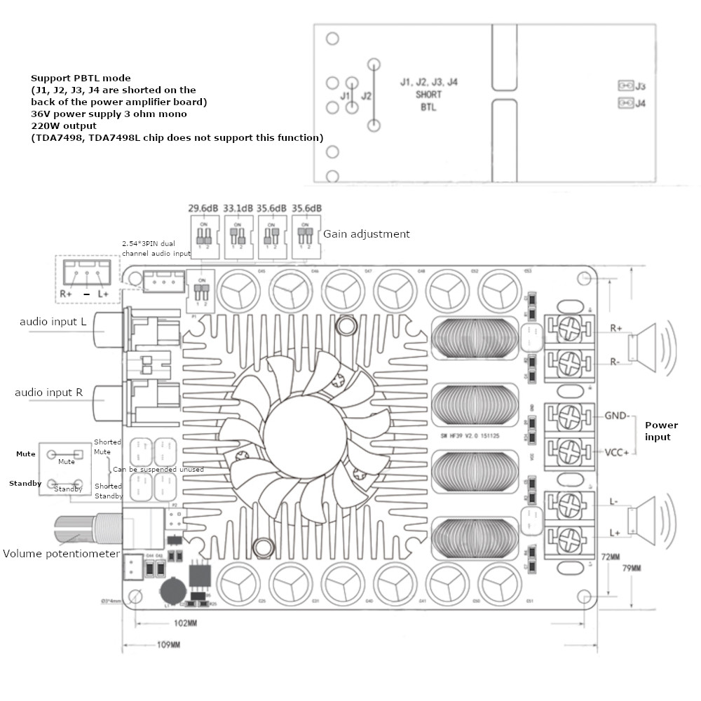 TDA7498E-Double-160W-Power-Amplifier-Dual-Channel-Stereo-Audio-Amplifier-Module-Support-BTL-Mode-1413064