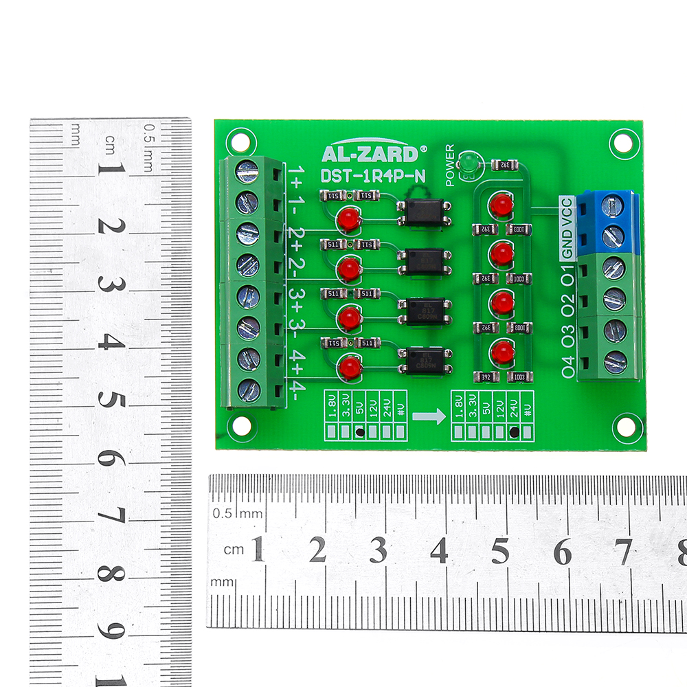 3pcs-5V-To-24V-4-Channel-Optocoupler-Isolation-Board-Isolated-Module-PLC-Signal-Level-Voltage-Conver-1466342