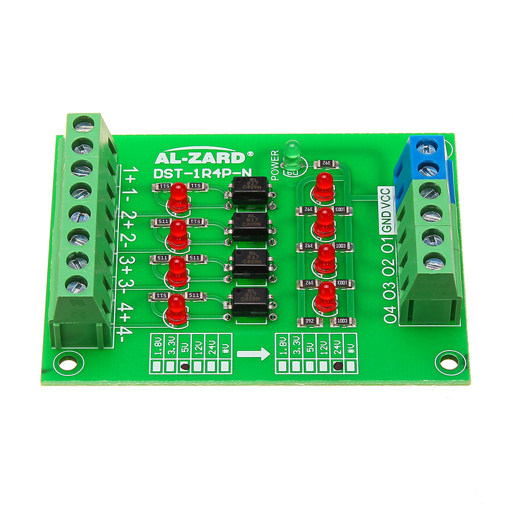 3pcs-5V-To-24V-4-Channel-Optocoupler-Isolation-Board-Isolated-Module-PLC-Signal-Level-Voltage-Conver-1466342