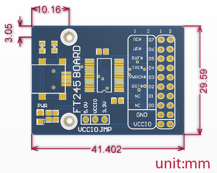 Wavesharereg-FT245-FT245RL-USB-to-FIFO-Module-Communication-Development-Board-MiniType-A-Interface-1696417