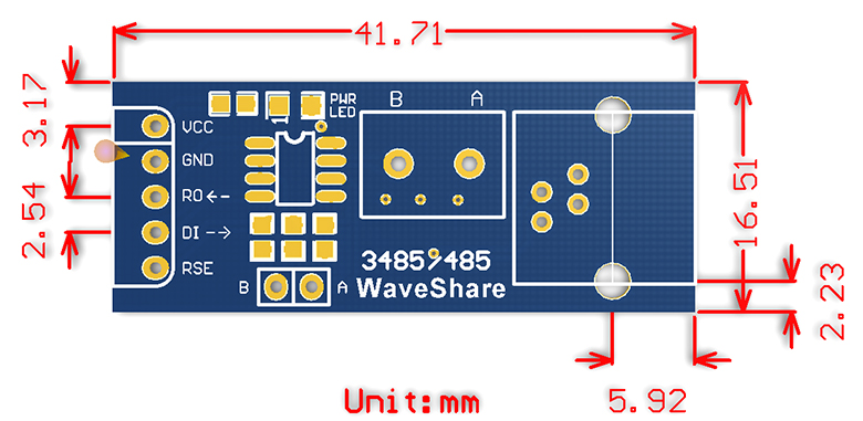 Wavesharereg-RS485-SP3485-RS485-to-TTL-Communication-Module-Transceiver-33V-Converter-Board-1701745