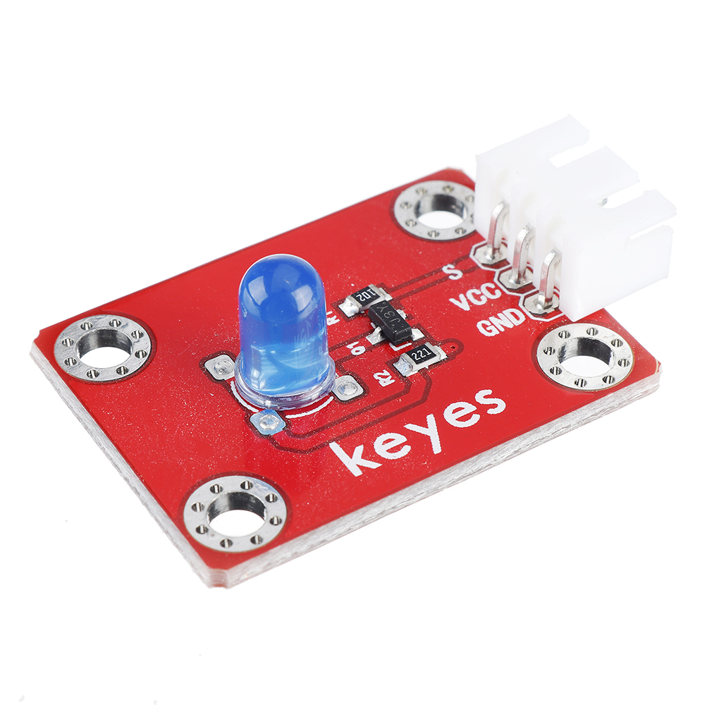 Keyes-Brick-LED-Blue-Light-Module-Pad-hole-Anti-reverse-Plug-White-Terminal-Digital-Signal-1731596