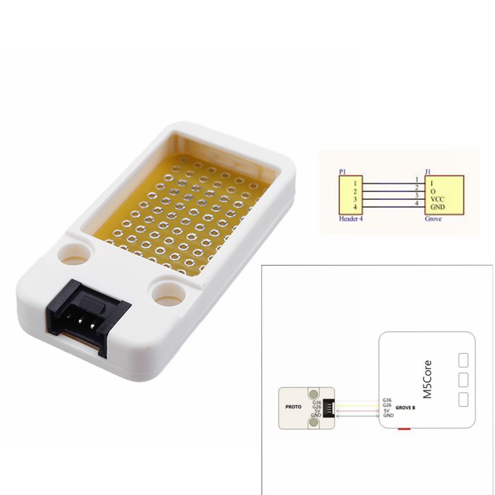 M5Stackreg-Mini-expansion-Board-Unit-Universal-Double-Side-Prototype-254mm-PCB-Grove-Port-Compatible-1496663