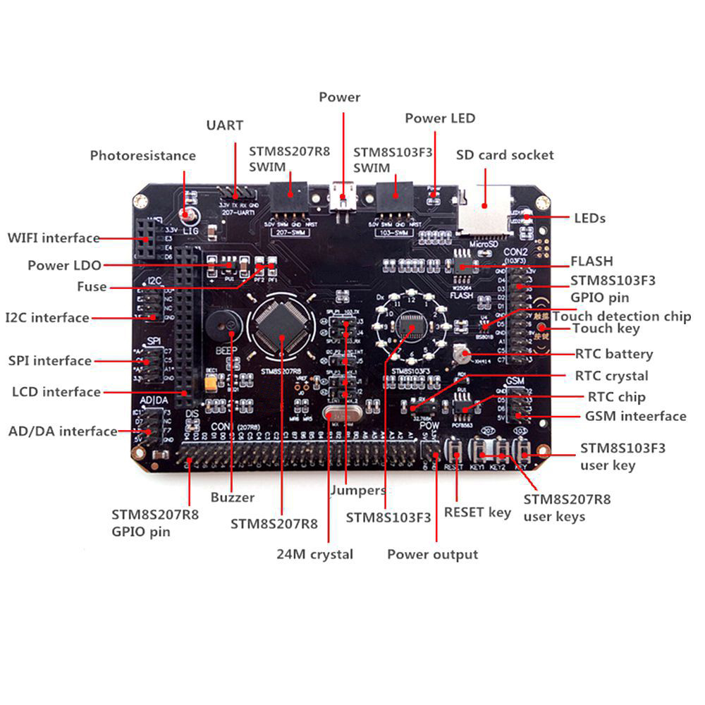 STM8S-Development-Board-ARM-STM8S207--STM8S103-Board-with-Color-Touch-Screen-Audio-Voice-Gravity-Sen-1655219