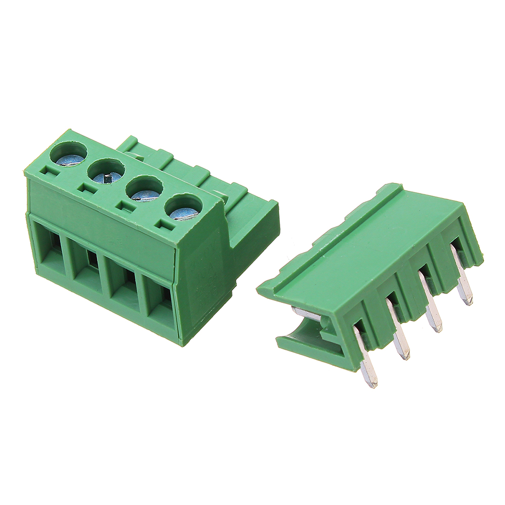 2edg 508mm Pitch 4 Pin Plug In Screw Dupont Cable Terminal Block Connector Right Angle