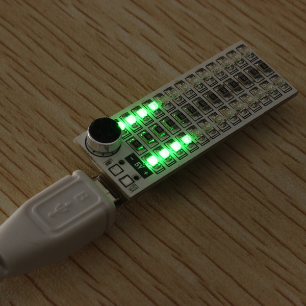 3Pcs-2x13-USB-Mini-Spectrum-Green-LED-Board-Voice-Control-Sensitivity-Adjustable-1211165