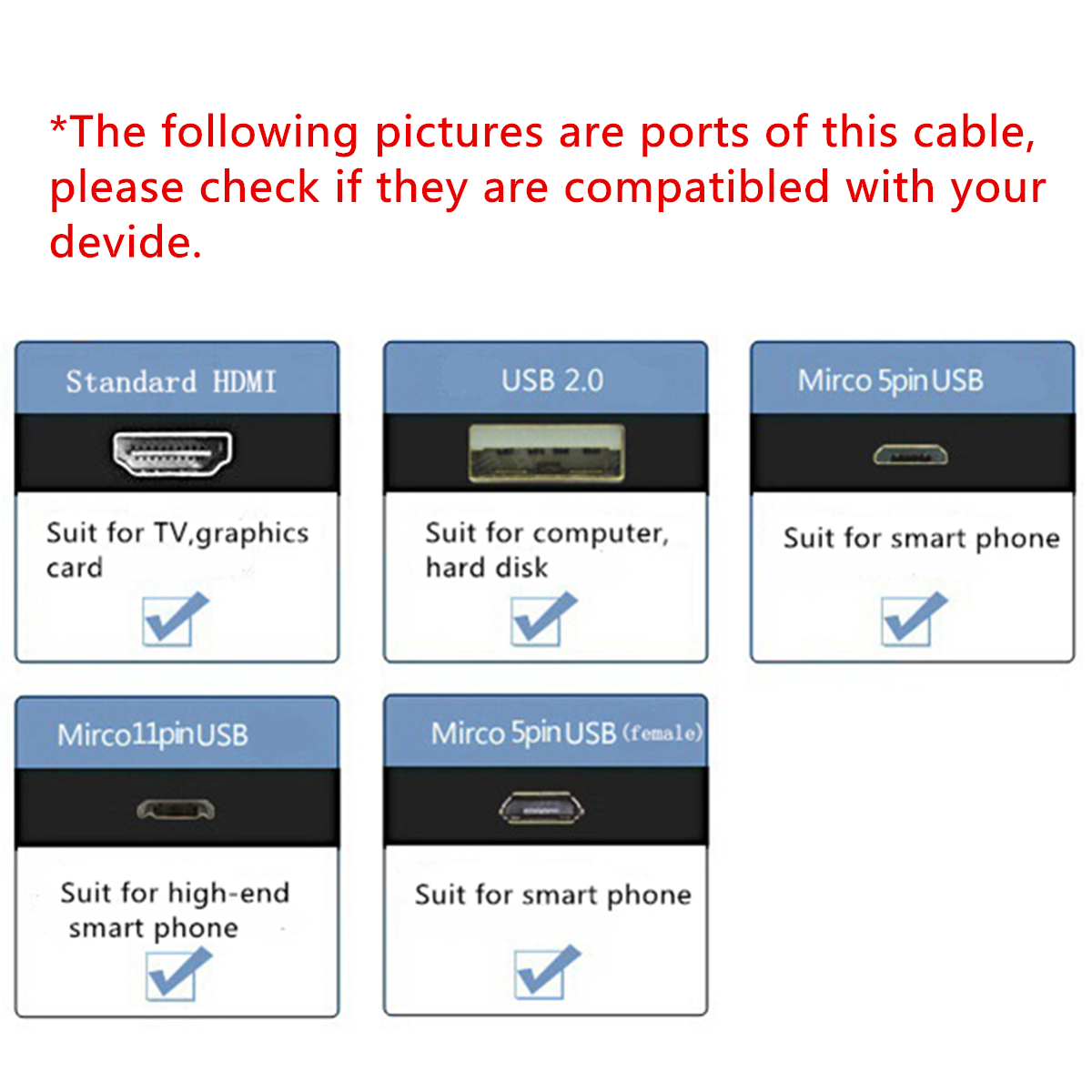 Mini 1080P MHL Micro USB-кабель-адаптер HDMI для Android Phone/PC/TV Audio  Adapter HDTV Adapter