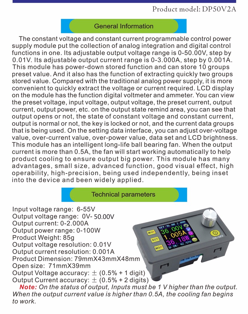 RIDENreg-DP50V2A-Buck-Adjustable-DC-Power-Supply-Module-With-Integrated-Voltmeter-Ammeter-Color-Disp-1050062