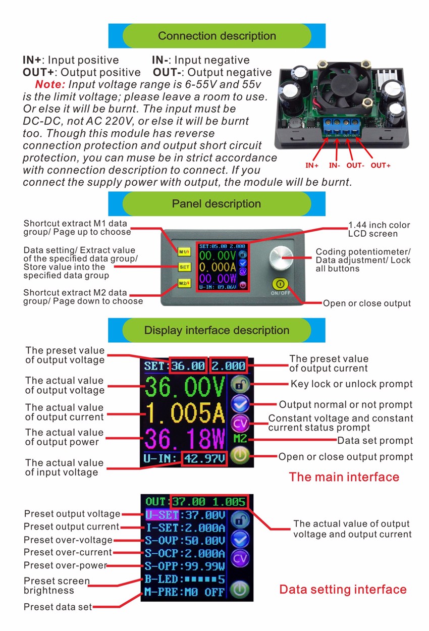 RIDENreg-DP50V2A-Buck-Adjustable-DC-Power-Supply-Module-With-Integrated-Voltmeter-Ammeter-Color-Disp-1050062