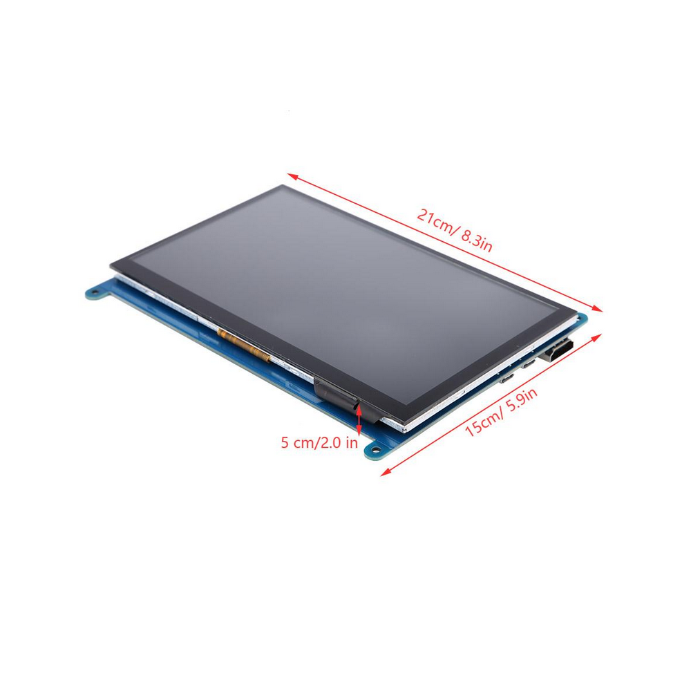 Portable mini 5 pouces 5 points capacitif écran tactile lcd ips