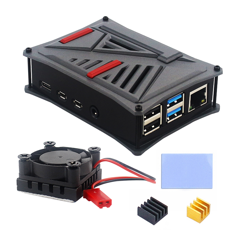 BlackSliver-C2226-ABS-Protective-Case-Armor-Exterior-Enclosure-Shell-Support-Cooling-Fan-for-Raspber-1599732