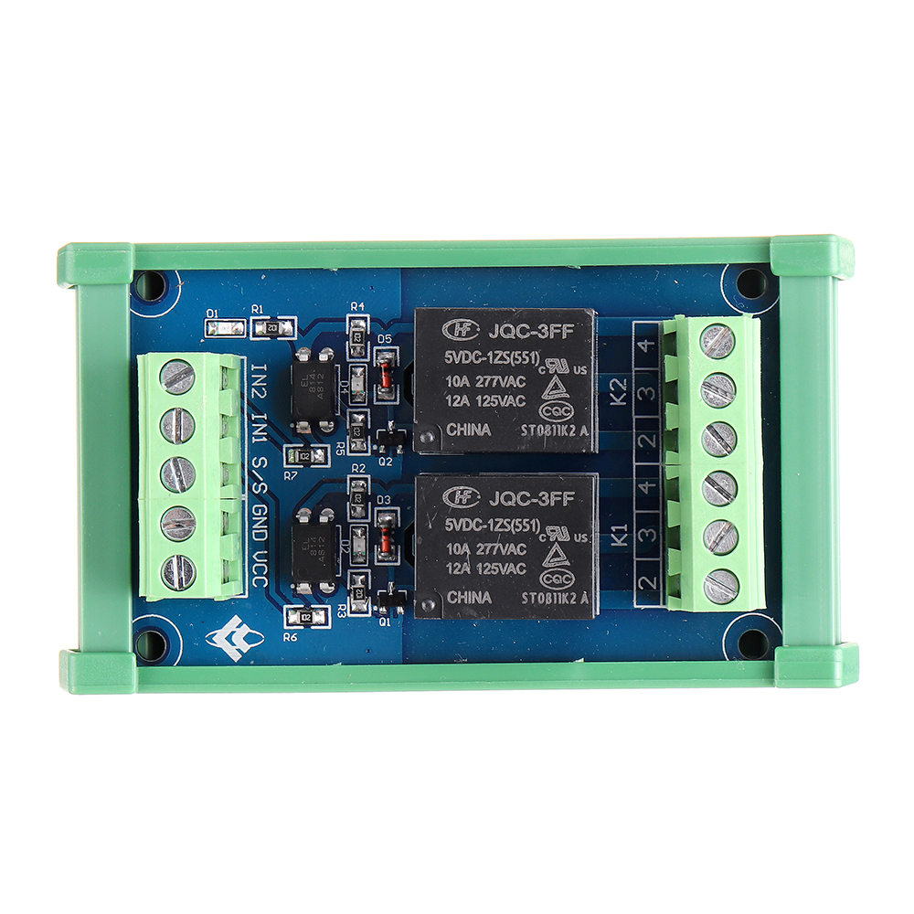 10pcs-2CH-Channel-Optocoupler-Isolation-Relay-Module-24V-SCM-PLC-Signal-Amplifier-Board-1672435