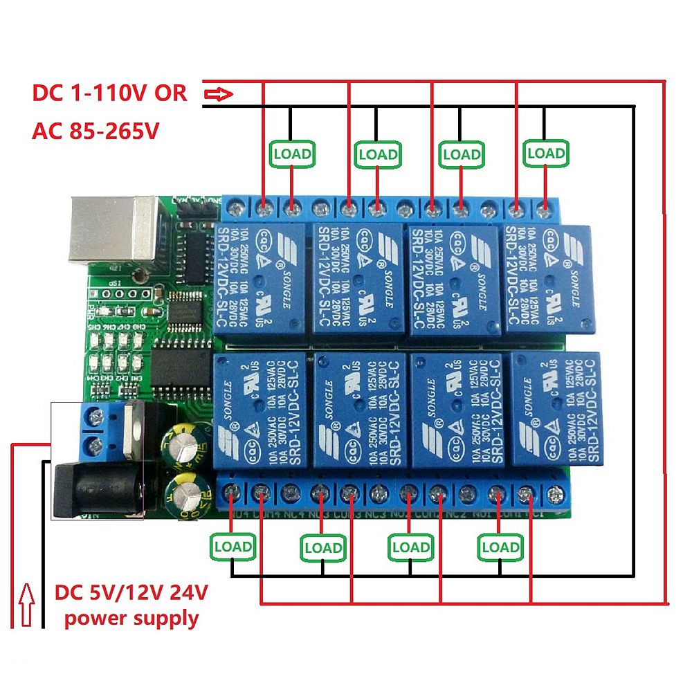 2-in-1-DC-5V-8Channel-USB-Serial-Port-Relay-Module-UART-RS232-TTL-Switch-Board-CH340-for-Windows-Lin-1624821