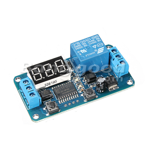 5Pcs-Geekcreitreg-DC-12V-LED-Display-Digital-Delay-Timer-Control-Switch-Module-PLC-1122353