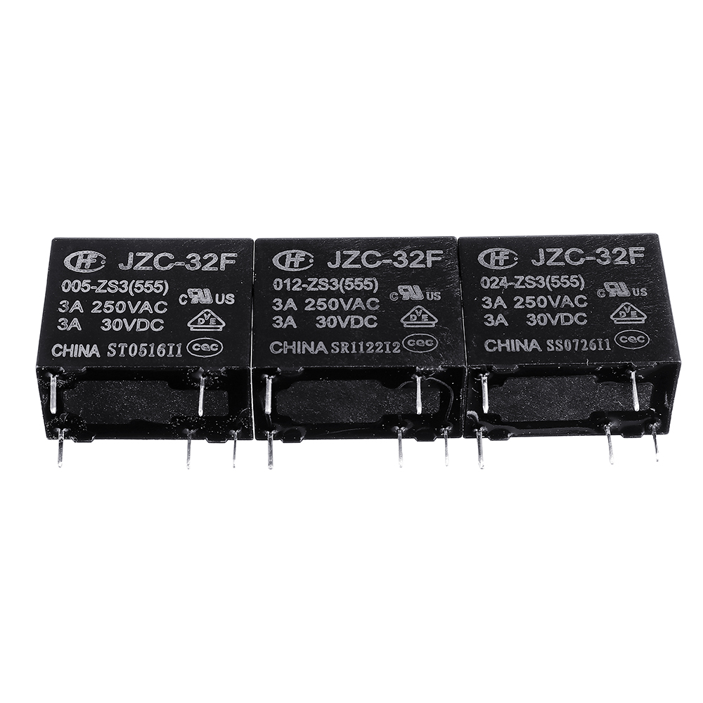 50PCS/lot Power Relay HF32F JZC-32F-005-ZS3 JZC-32F-009-ZS3 JZC-32F-012-ZS3  JZC-32F-024-ZS3 5PIN 3A A Set of conversions (Size : 12V)