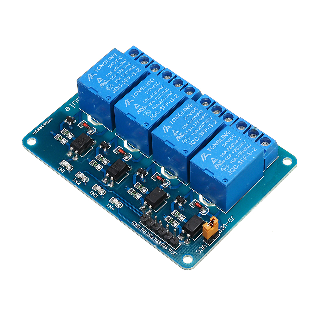 5pcs-24V-4-Channel-Relay-Module-For-PIC-ARM-DSP-AVR-MSP430-1493564