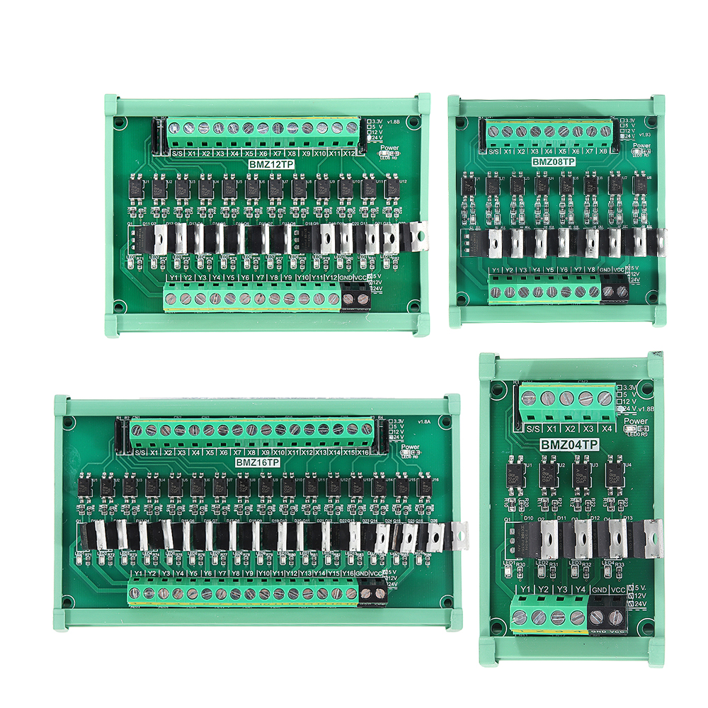 IO Card PLC Signal Amplifier Board NPN to PNP Mutual Input Optocoupler ...