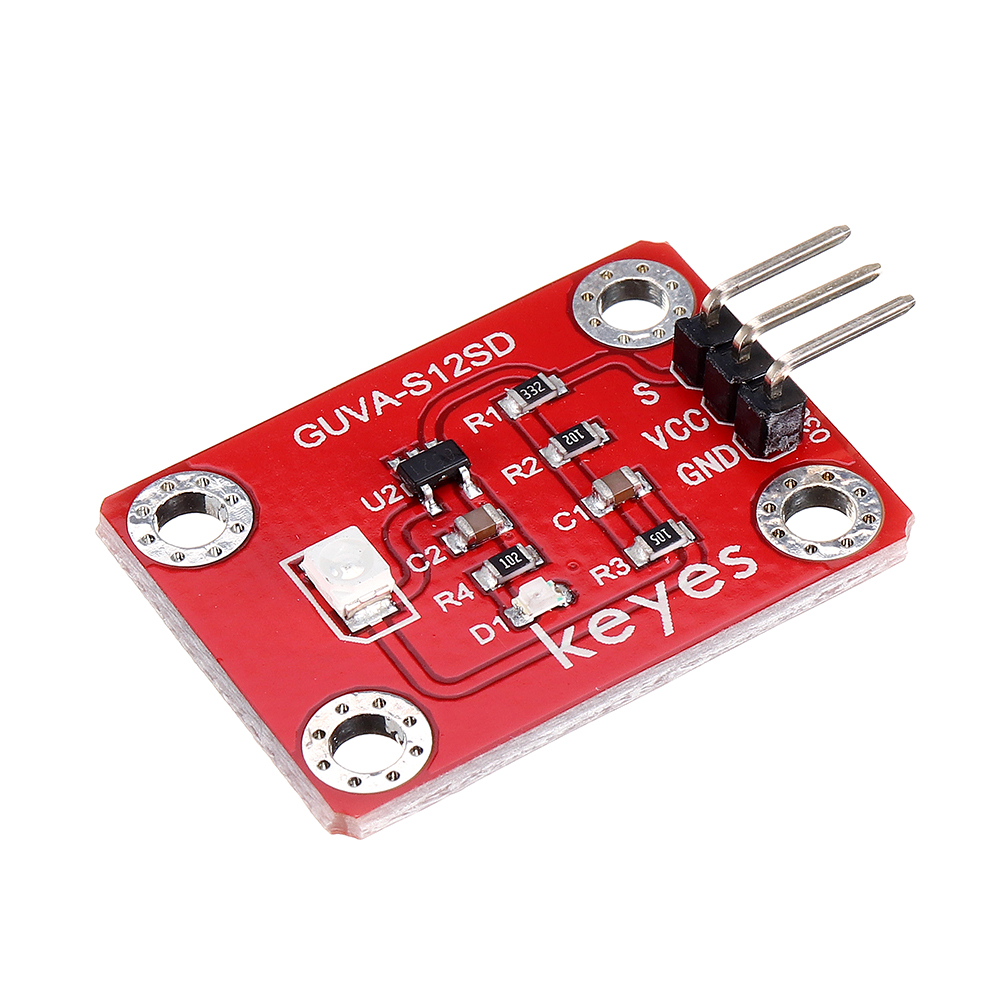 Keyes-Brick-GUVA-S12SD-3528-Ultraviolet-SensorPad-hole-with-Pin-Header-Module-Analog-Signal-240-370n-1722834