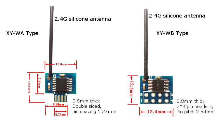 10pcs-24G-33V-XY-WA-Wireless-Module-Transceiver-Long-Distance-Low-Power-Anti-interference-LT8920-ult-1548401