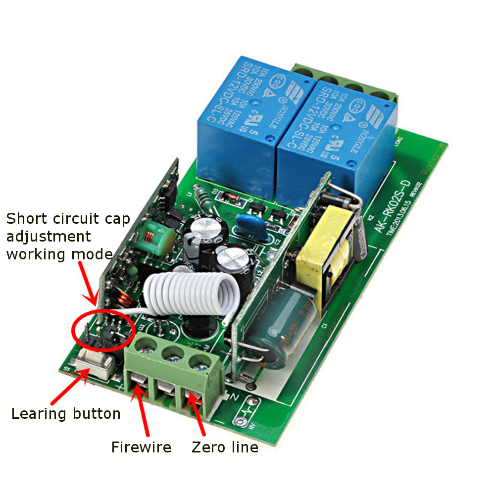 433MHz 220V インテリジェント学習コード リモートコントロール
