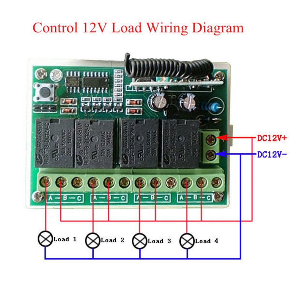 433MHz-DC-12V-Learning-Type-Four-Way-Wireless-Remote-Control-Switch-4CH-Channel-Relay-Control-Module-1337455