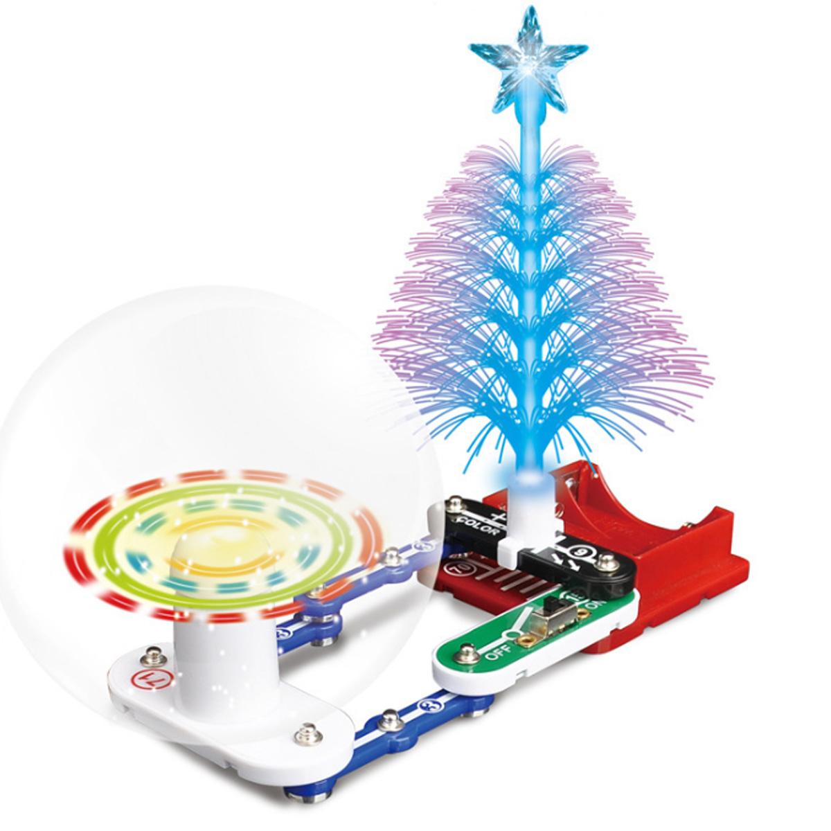 Christmas-Tree-DIY-Toys-Kids-Electronics-Blocks-Educational-Snap-Circuit-Kit-Discovery-Science-1599054