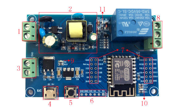 ESP-12F-ACDC-Power-Supply-ESP8266-AC90-250VDC7-12VUSB5V-WIFI-Single-Relay-Module-Development-Board-1619454