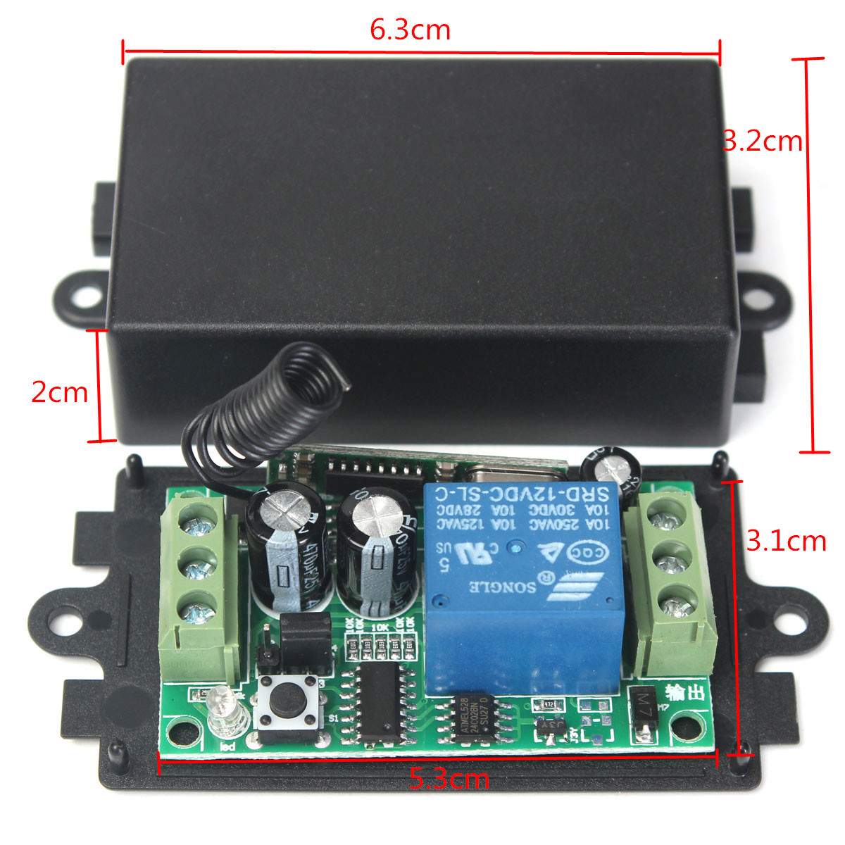 433Mhz RF ON-OFF DC8-86V 30A Relay Wireless Remote Control Switch - DAIER