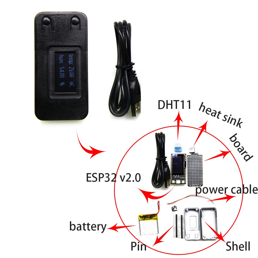 LILYGO-TTGO-4M-Bytes-32M-bit-Pro-ESP32-OLED-V20-WiFi-Module-1270552