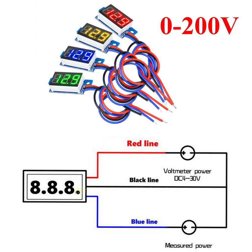 3Pcs-Geekcreit-DC-0-200V-036-Inch-Mini-Digital-Volt-Meter-Voltage-Tester-3-Wire-Digital-Volt-Indicat-1749008