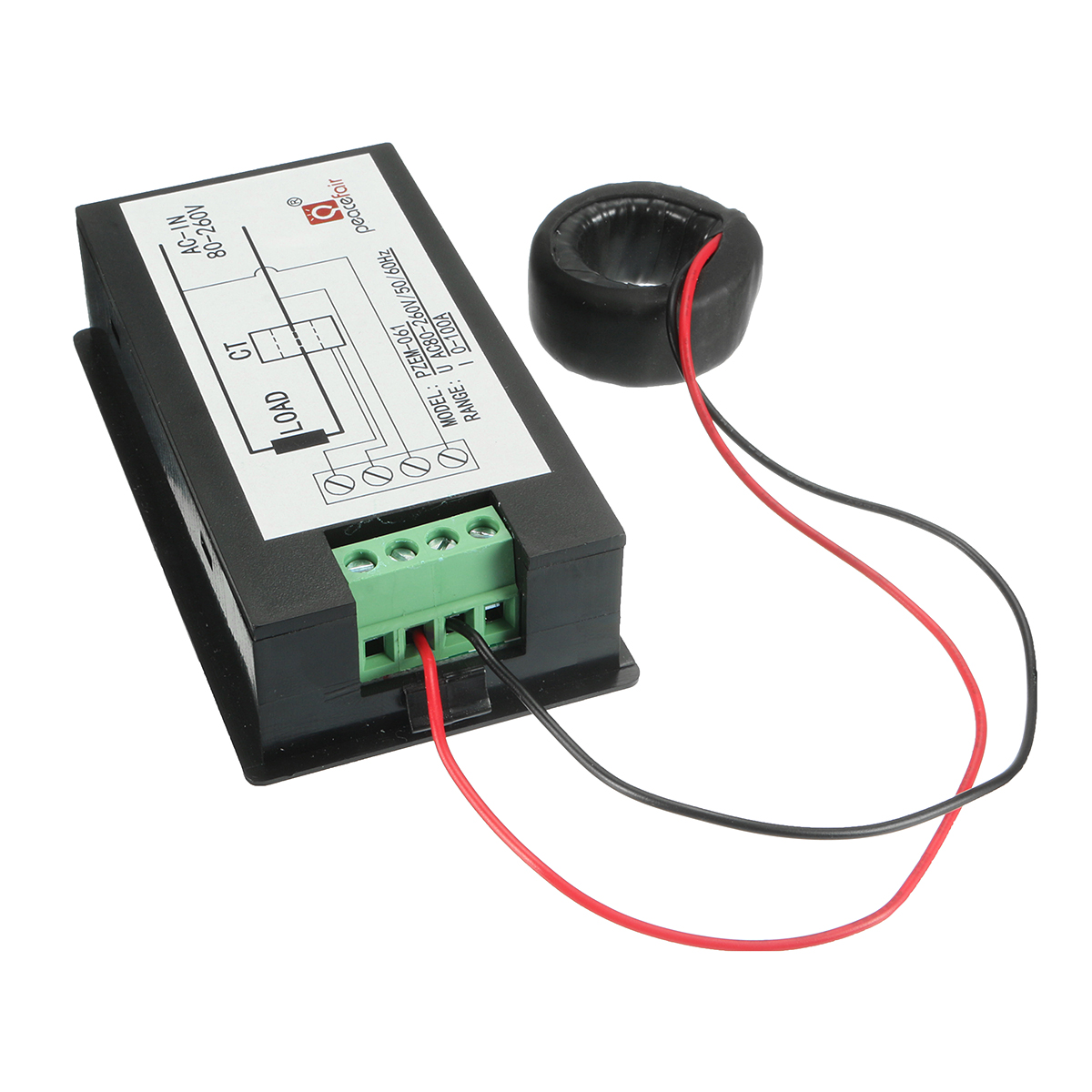 panneau wattmètre numérique AC 80-260V 100A Voltmètre ampèremètre Testeur  de tension de courant alternatif avec transformateur maroc 