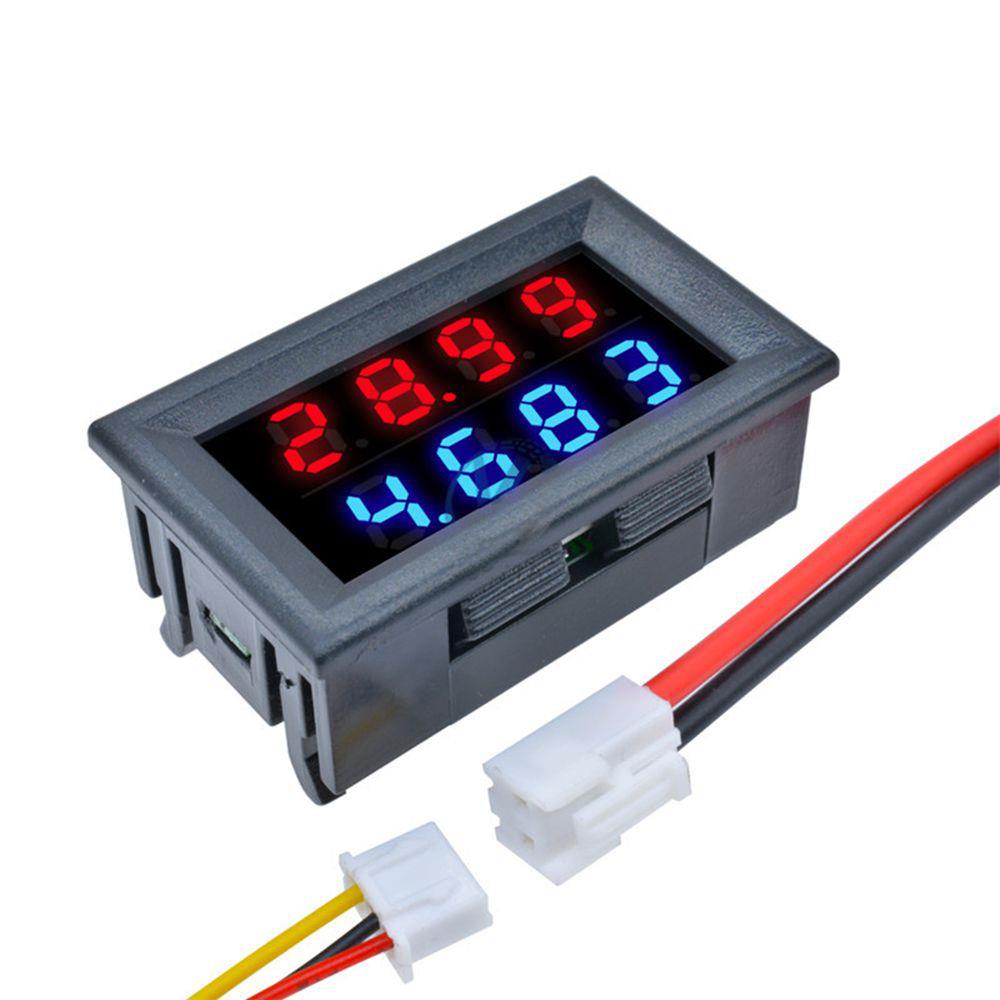  Voltímetro digital, 2.5-30V LED Mini medidor de voltaje  Amperímetro Panel DC0-100V (2#) : Herramientas y Mejoras del Hogar